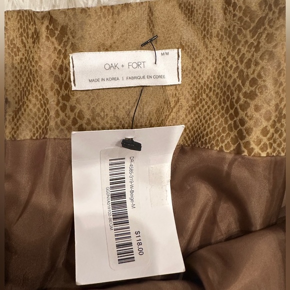 NWT Oak + Fork python print mini dress| size M - Picture 4 of 5